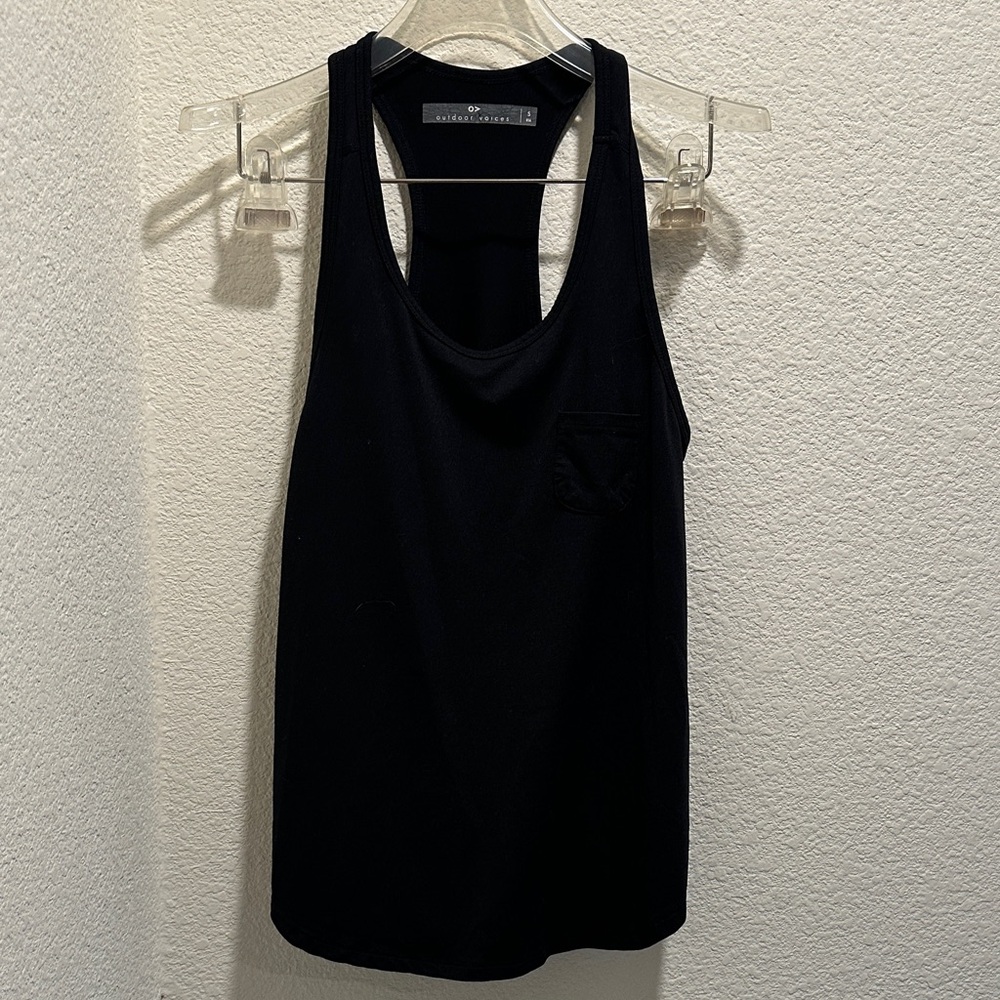 Outdoor Voices Black Racerback Tank Top Size Small